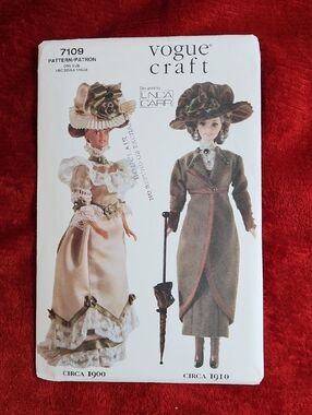 Vogue Uncut Craft Barbie Doll Costume Sewing Pattern